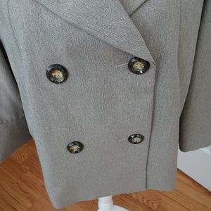 Size 18 Gray Suit Double Breasted Jacket-Lined-NEW